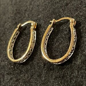 Gold & Silver Toned Hoop Earrings